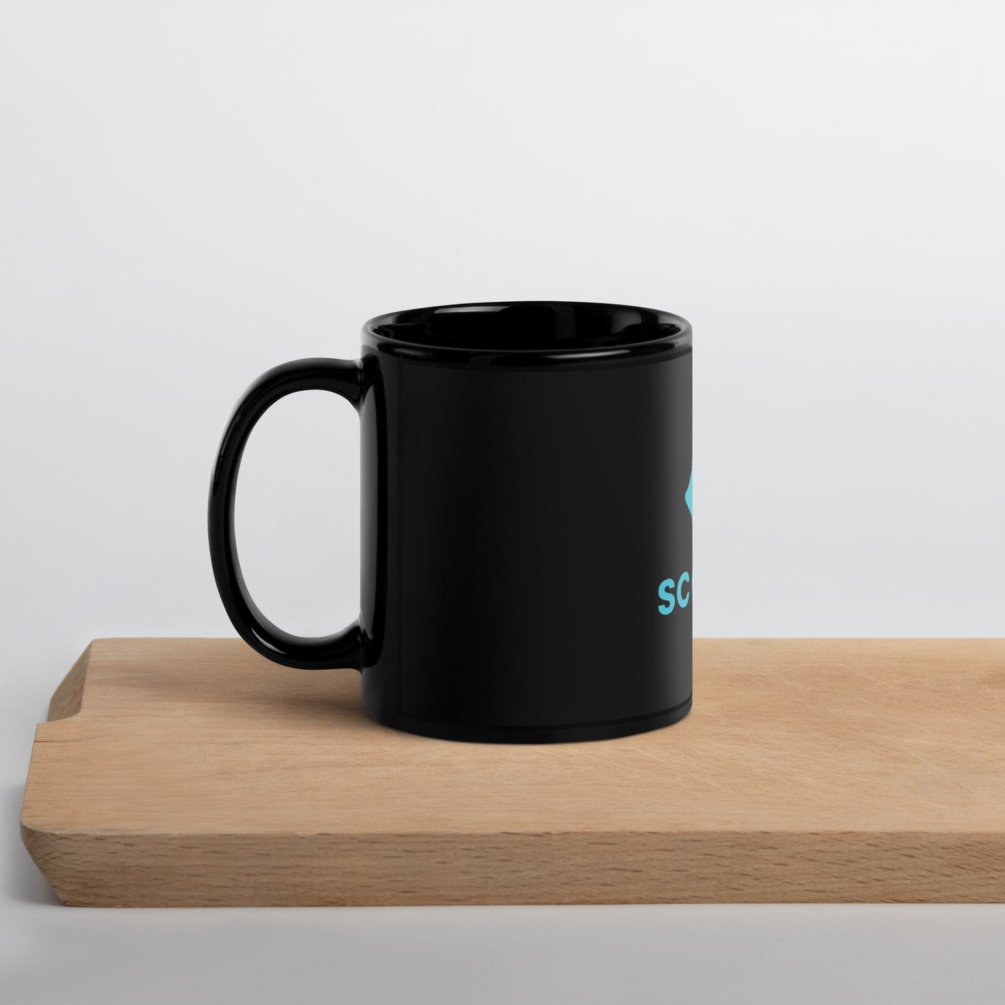 SC Coral Black Glossy Mug