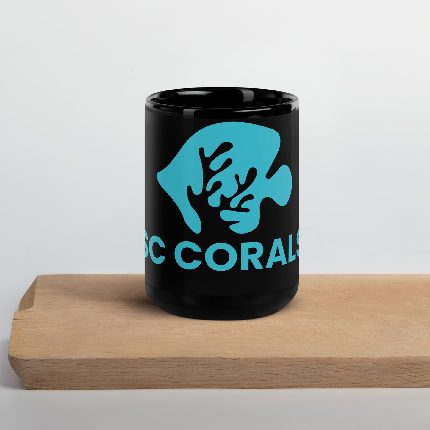 SC Coral Black Glossy Mug