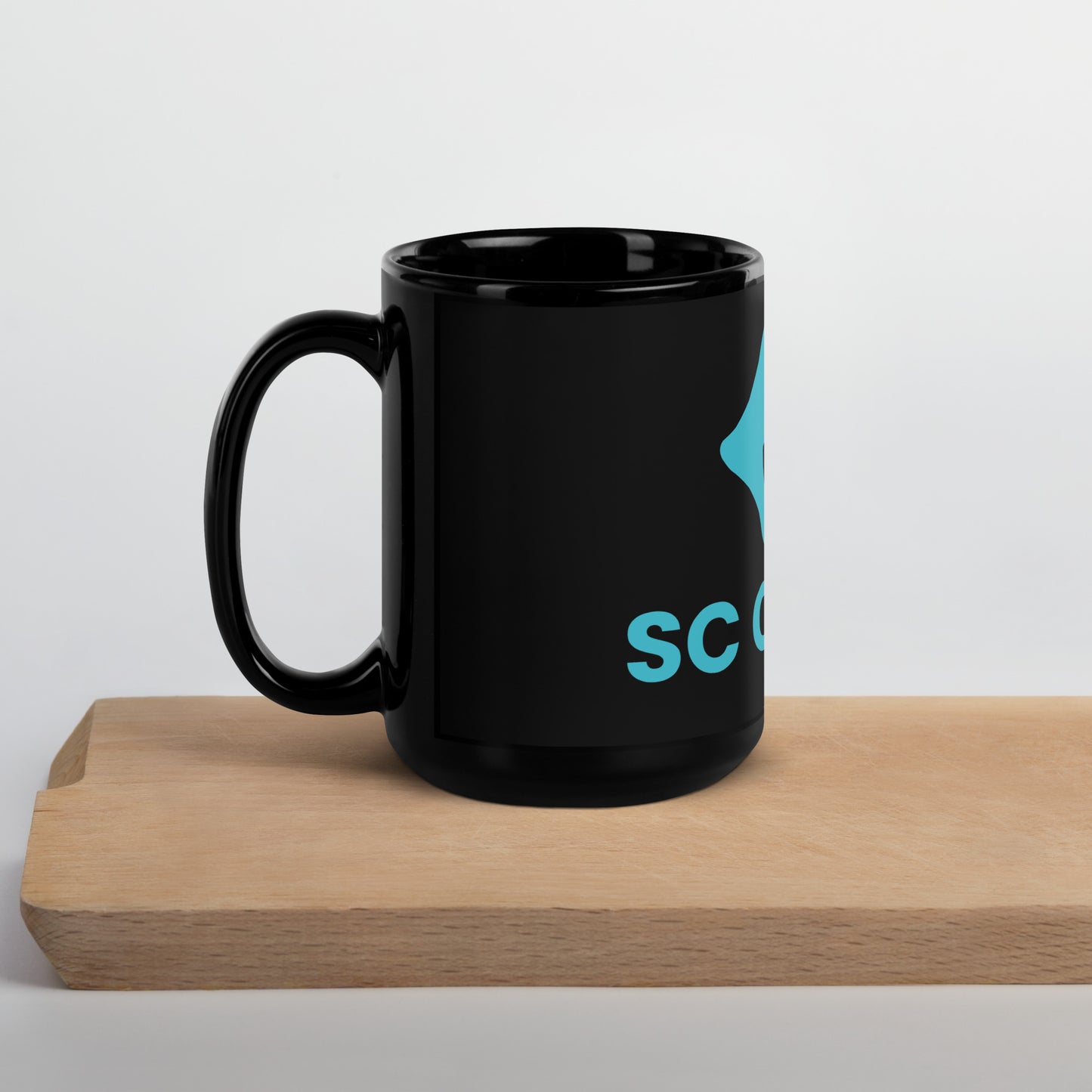SC Coral Black Glossy Mug